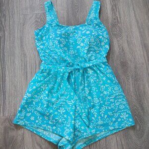 NWOT Blair Romper/Jumper One Piece Swimsuit Tank and Shorts Style with waist tie